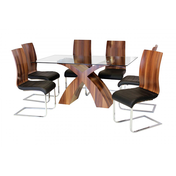Holte Glass Top Dining Set